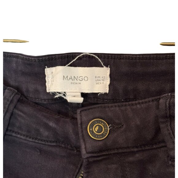 Mango black skinny jeans with high-rise waist size 10 - Picture 3 of 4